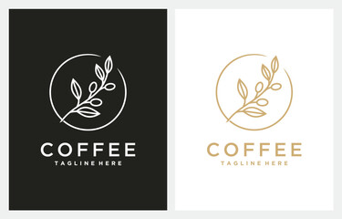 Coffee Beans Organic Coffee Shop logo design inspiration