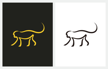 Monkey logo design vector