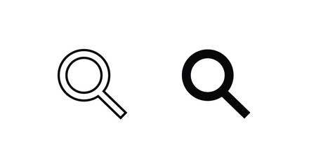 Magnifying glass icon. Search and find magnifier. Magnifying glass, Zoom, Loupe, icons button, vector, sign, symbol, logo, illustration, editable stroke, flat design style isolaated on white
