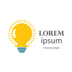 lamp logo design, bright ideas and innovation