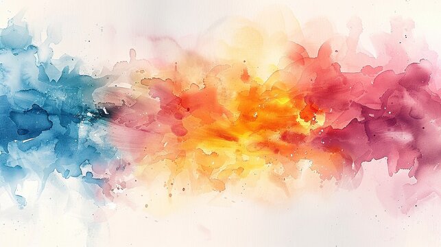 Abstract spring emotions, watercolor blend