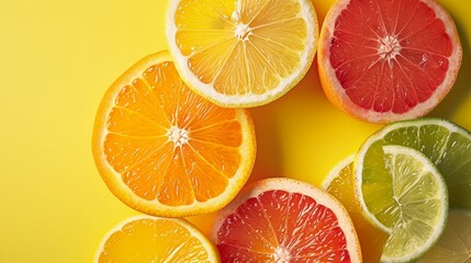 Playful and dynamic citrus-inspired color palette arranged in a wheel formation, adding a burst of creativity to any design project.