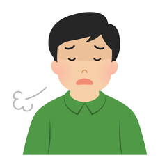 落ち込む男性のベクターイラスト