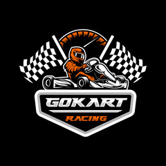 gokart logo vector - obrazy, fototapety, plakaty