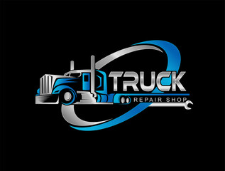 truck repair diesel mechanic  logo