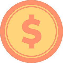Coin Illustration Isolated PNG