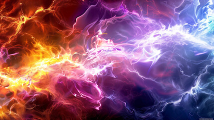 colorful photons colliding background wallpaper screensaver - obrazy, fototapety, plakaty