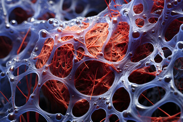 Close-up Microscopic View of the Ebola Virus: A Filovirus of Lethal Potential - obrazy, fototapety, plakaty