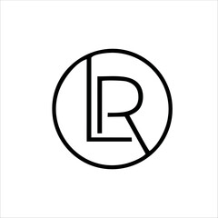 Print LR letter logo design for your brand and company name