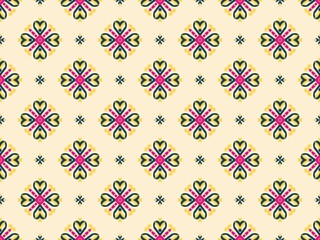 asian ikat seamless pattern traditional design illustration for background carpet clothing and home decoration 