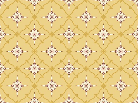 asian ikat seamless pattern traditional design illustration for background carpet clothing and home decoration 
