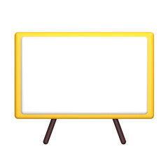 a yellow frame with a white background
