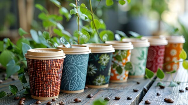 Cups crafted from environmentally friendly materials