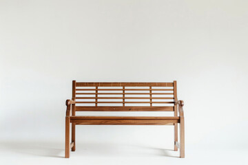 A graceful bench against a white background