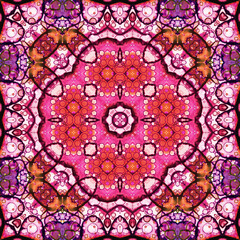 seamless abstract pattern and texture. Symmetrical pattern of watercolors and bubbles