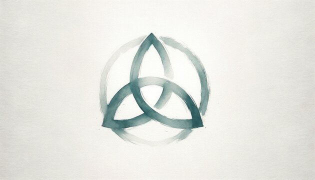 Triquetra. Holy Trinity symbol. Sacred geometry symbol on white background. Vector illustration. 