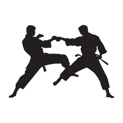 Fototapeta na wymiar Martial arts strong fighter. Ninja power vector design.