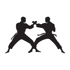 Fototapeta na wymiar Martial arts strong fighter. Ninja power vector design.