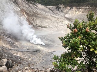 view of the crater on the mountain