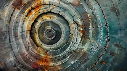 Fotobehang Spiral of Life An Depiction of the Cyclical Journey through Aging and Transformation © R Studio