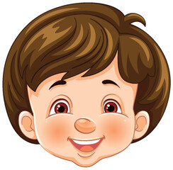Vector graphic of a smiling young boy