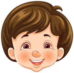 Wandaufkleber Vector graphic of a smiling young boy © GraphicsRF