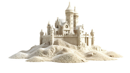 Castle made of sand transparent picture