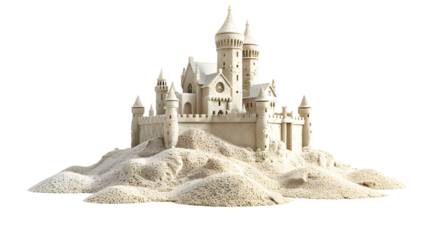 Castle made of sand transparent picture