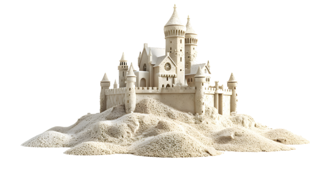 Castle made of sand transparent picture