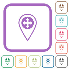 GPS location move simple icons
