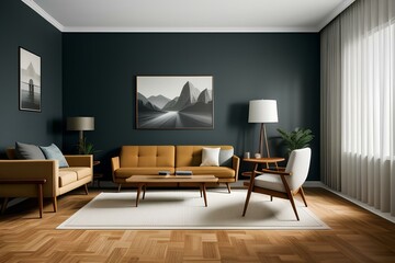 modern living room with fireplace