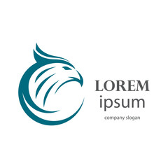 Simple and elegant eagle head logo design