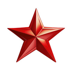 Obraz premium 3D Star clipart on white background . a red star on a white background
