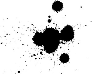 black ink dropped splash splatter dirty grunge graphic