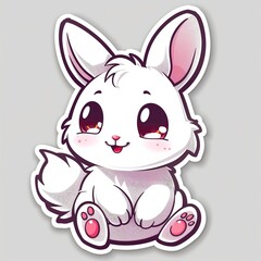 sticker bunny, cute chibi