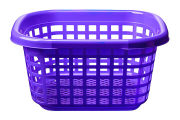 Close-up of a plastic basket isolated on PNG Background. Generative Ai.