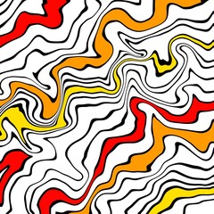 red orange yellow contour lines