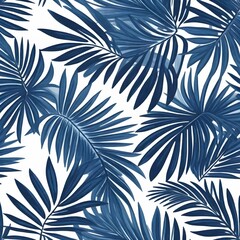 Blue leaves pattern