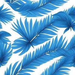 Fototapeta na wymiar Blue leaves pattern