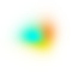 yellow and blue gradient shapes on transparent background