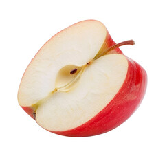 Sliced apple on transparent background cutout. Fruit elements.