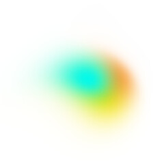 yellow and blue gradient shapes on transparent background