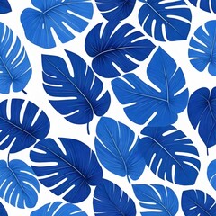 Blue leaves pattern