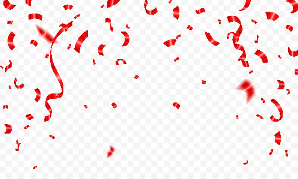 Red confetti for celebration background template. Grand Opening Card luxury greeting rich. Sale Vector illustration. ribbons, holiday,