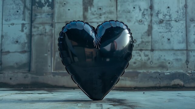 dark inflatable in heart shape