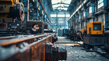 Busy Factory Filled With Machinery