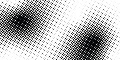 Abstract wave halftone black and white. Monochrome texture for printing on badges, posters, and business cards. eps 10 - obrazy, fototapety, plakaty