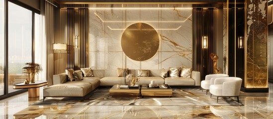 Luxurious gold pattern design for various applications in interior decoration