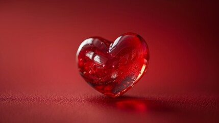 Fototapeta premium negligible scene with heart shape on red background