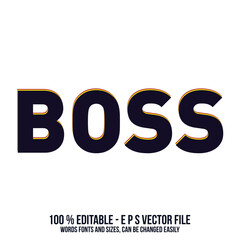 Boss editable text effect template